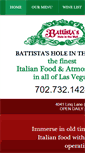 Mobile Screenshot of battistaslasvegas.com